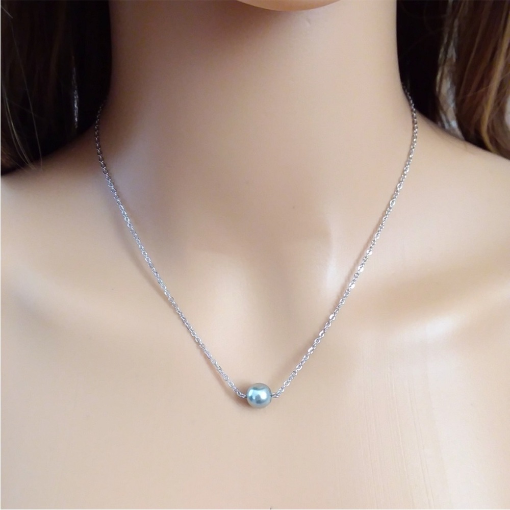 🆕 Harriet Ave - Pearl -  Silver Tone Chain Necklace - Silver or Purple - 😍